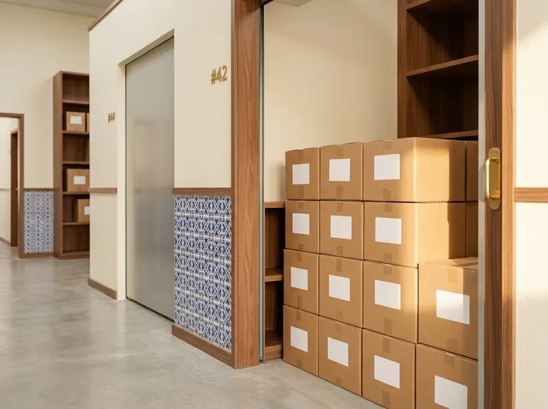 Caixas bem empilhadas numa box
